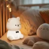 Linterna recargable LED Karl, blanca, altura 13 cm, silicona
