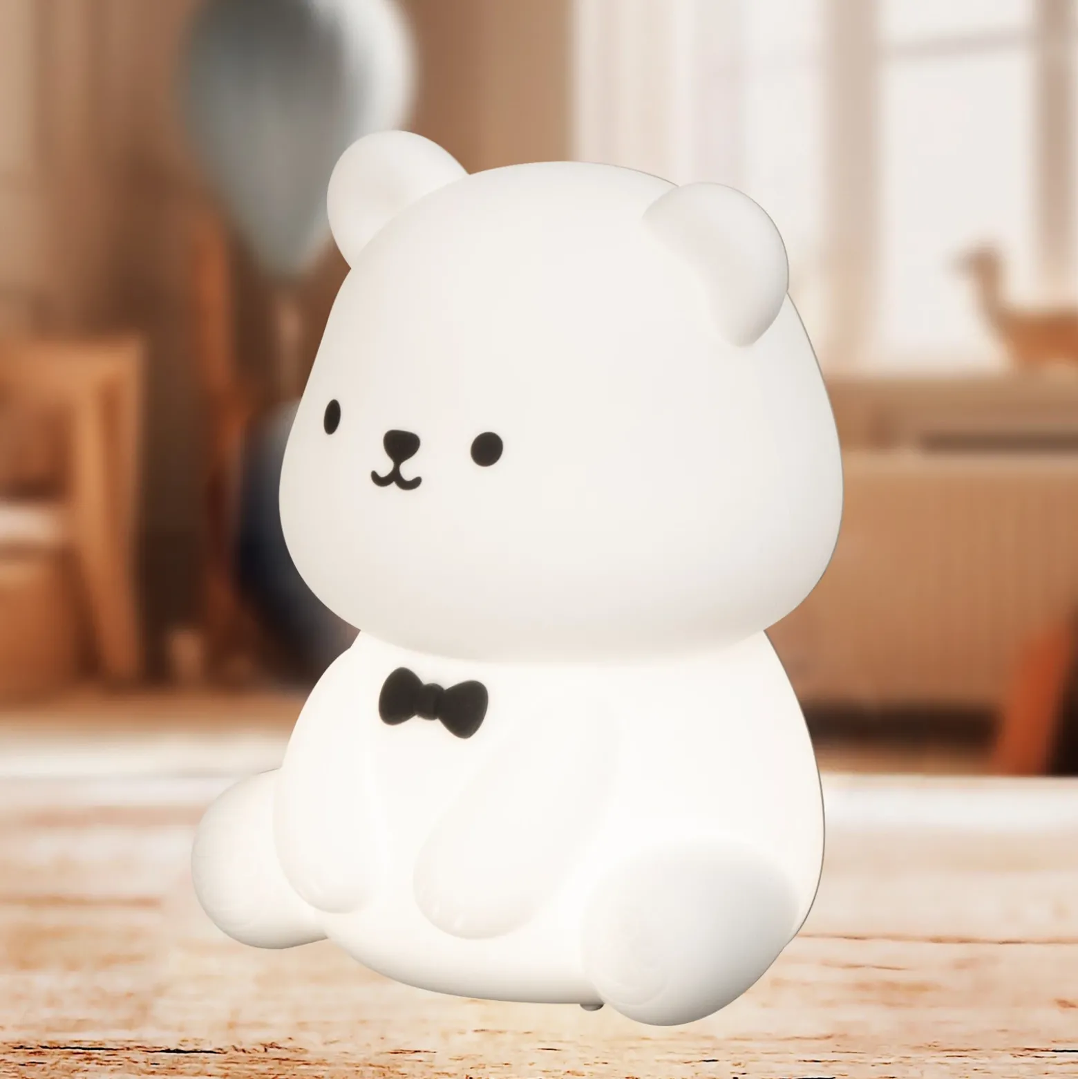 Linterna recargable LED Karl, blanca, altura 13 cm, silicona
