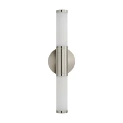 Llamativa lámpara de pared Palmo, 2 llamas, níquel