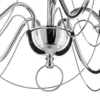 Lámpara araña Retro plata 6 luces suspensión 75 cm