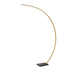 Lámpara arqueada Curve LED, dorado mate, 2700 K, altura 192, atenuable