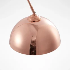 Lámpara arqueada Lennart de Lindby, de cobre, regulable en altura, E27