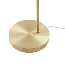 Lámpara arqueada Lennart de Lindby, latón, altura regulable, E27