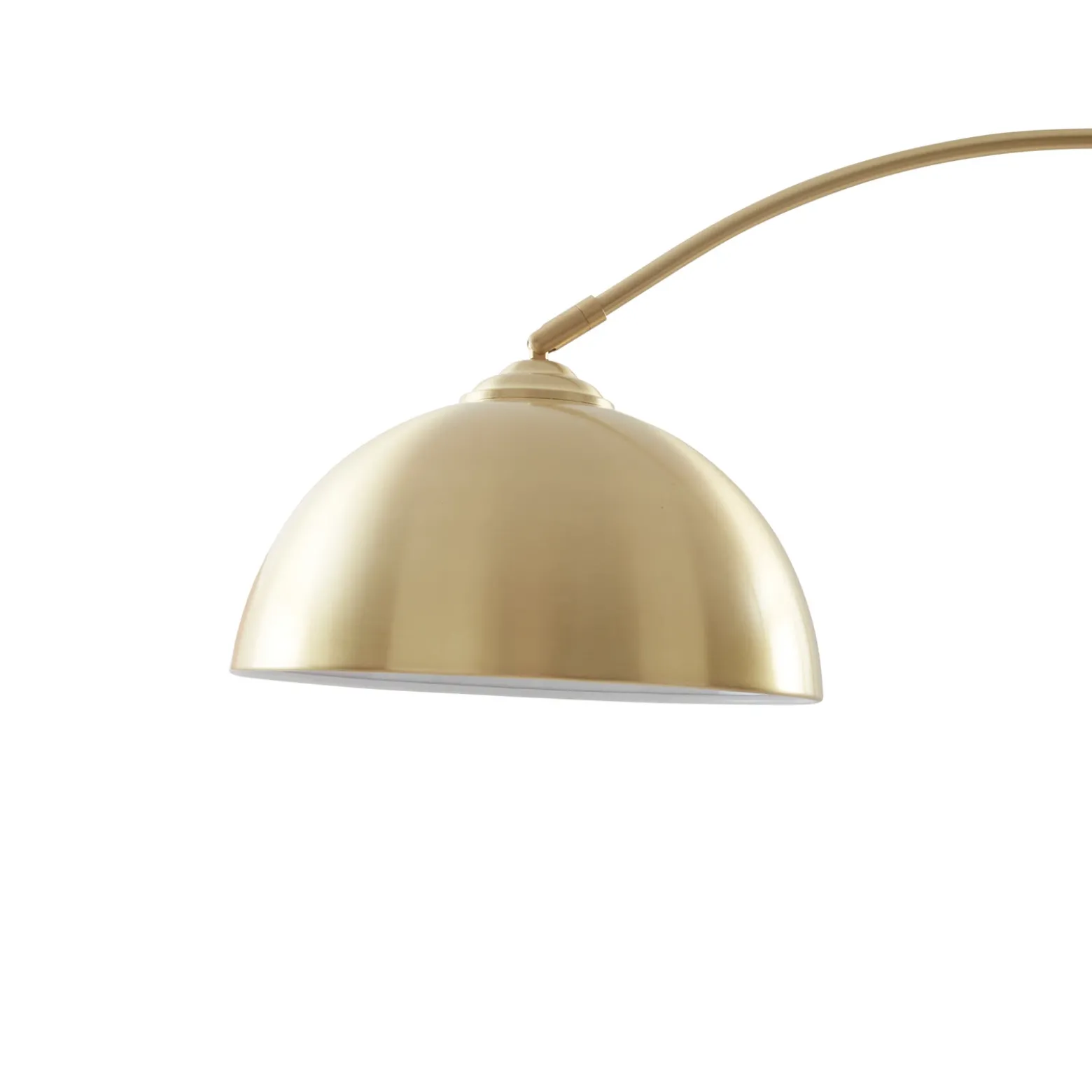 Lámpara arqueada Lennart de Lindby, latón, altura regulable, E27