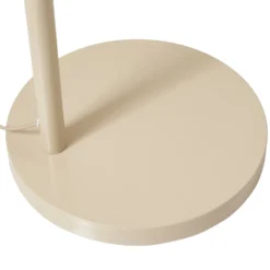 Lámpara arqueada Lindby Helin, beige, textil, altura 198,5 cm