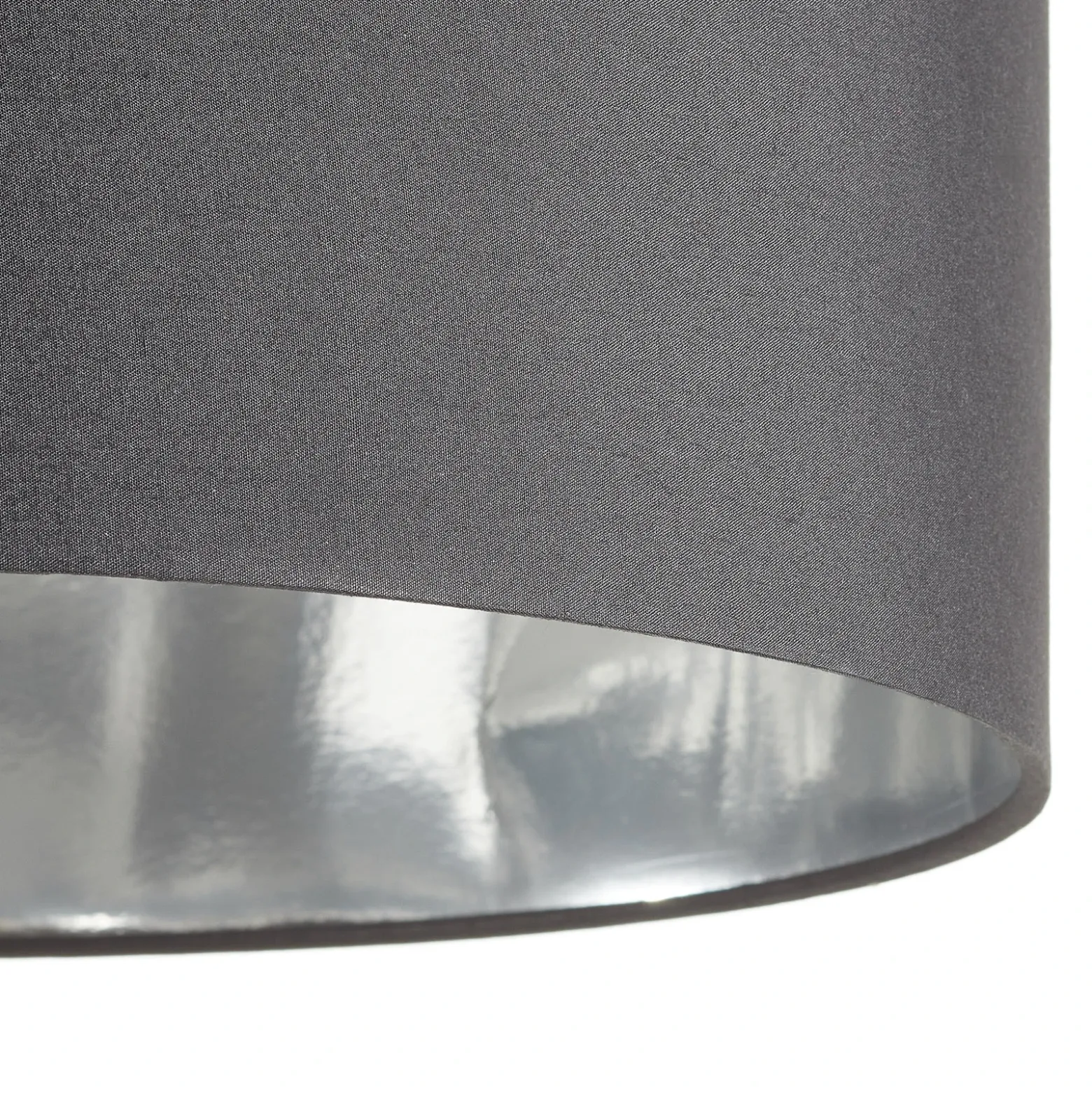 Lámpara arqueada Mara, metal, textil, cromo, negro