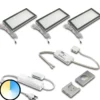 Lámpara bajo mueble Dynamic LED Sky, juego de 3, acero inoxidable