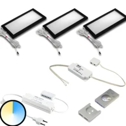 Lámpara bajo mueble Dynamic LED Sky set 3 ud negro