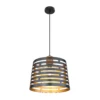 Lámpara colgante Ablona, Ø 35 cm, negro/dorado, metal