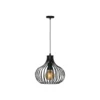 Lámpara colgante Aglio, Ø 28 cm, negra, metal