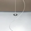 Lámpara colgante AIH cristal 38cm blanco mate
