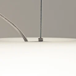Lámpara colgante AIH cristal 38cm blanco mate