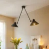 Lámpara colgante Alan, móvil, negro, 2 luces