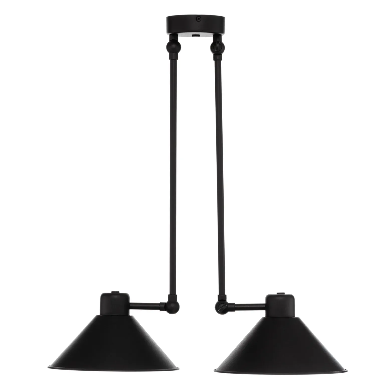 Lámpara colgante Alan, móvil, negro, 2 luces