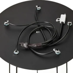 Lámpara colgante Alas, 5 luces, negro, metal, GU10