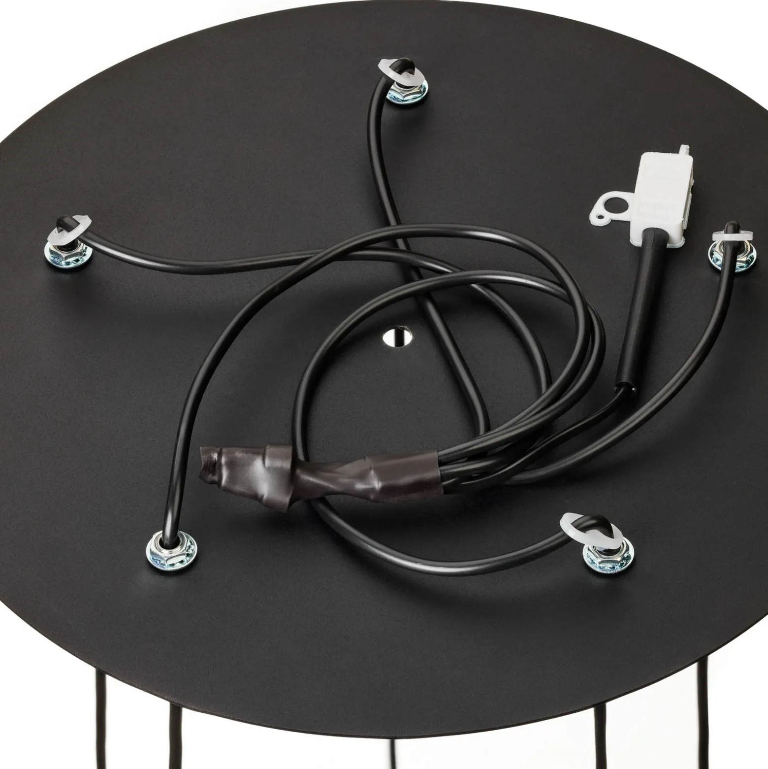 Lámpara colgante Alas, 5 luces, negro, metal, GU10