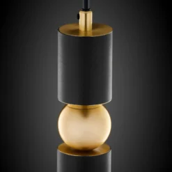 Lámpara colgante Alas, negro, metal, suspensión 135 cm, GU10