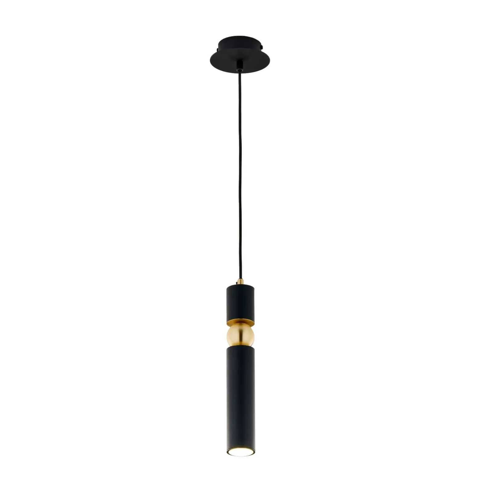 Lámpara colgante Alas, negro, metal, suspensión 135 cm, GU10