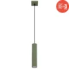 Lámpara colgante ALORA, verde oliva, Ø 8 cm, metal, GU10