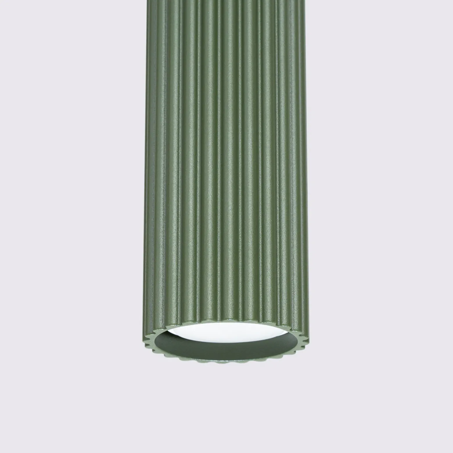 Lámpara colgante ALORA, verde oliva, Ø 8 cm, metal, GU10