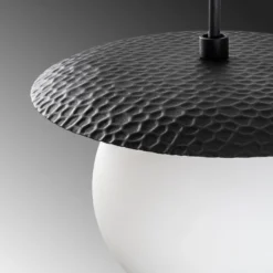 Lámpara colgante Anemon, negro, cristal, Ø 30 cm, E27
