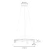 Lámpara colgante Arcchio Brinja, blanca, Ø 64 cm, 4 luces, GU10