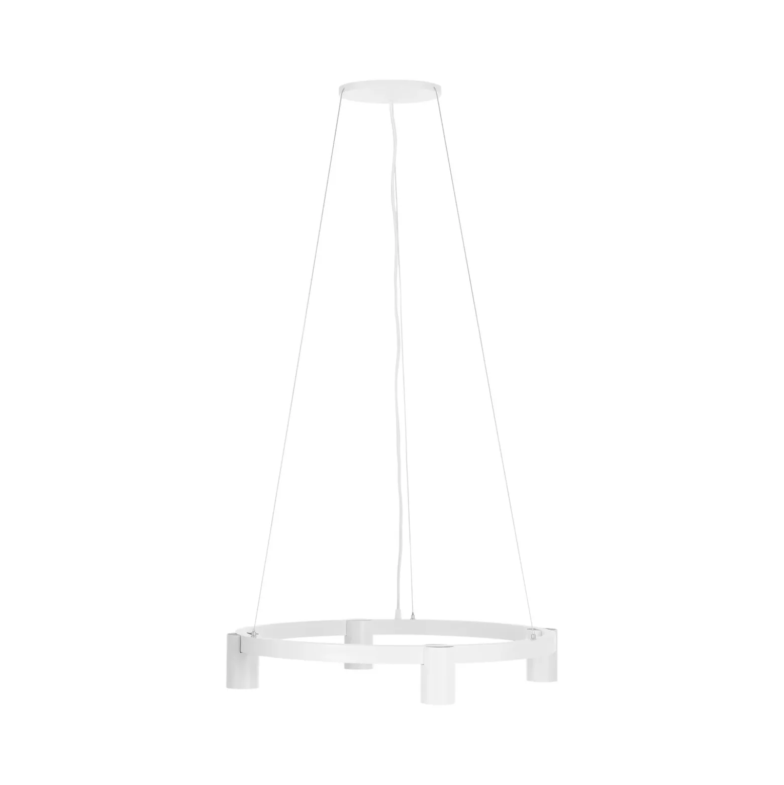 Lámpara colgante Arcchio Brinja, blanca, Ø 64 cm, 4 luces, GU10