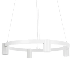 Lámpara colgante Arcchio Brinja, blanca, Ø 64 cm, 4 luces, GU10
