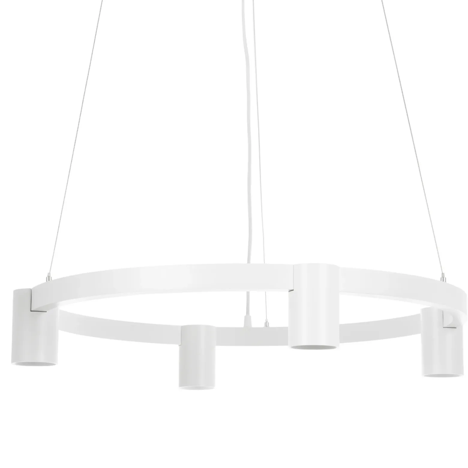 Lámpara colgante Arcchio Brinja, blanca, Ø 64 cm, 4 luces, GU10