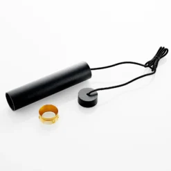 Lámpara colgante Arcchio Ejona, altura 27 cm, negra, aluminio