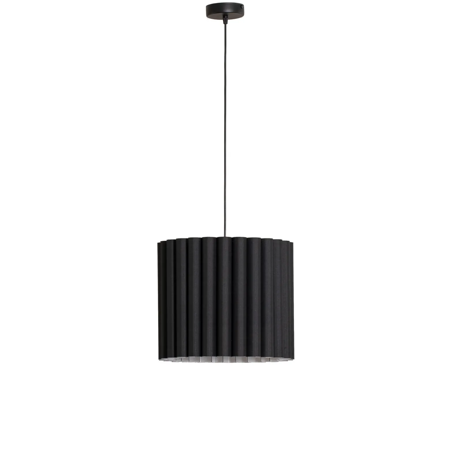 Lámpara colgante Aria, negro, microfibra, E27