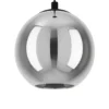 Lámpara colgante Ariscani, gris humo, longitud 77 cm, 3 luces de cristal E27