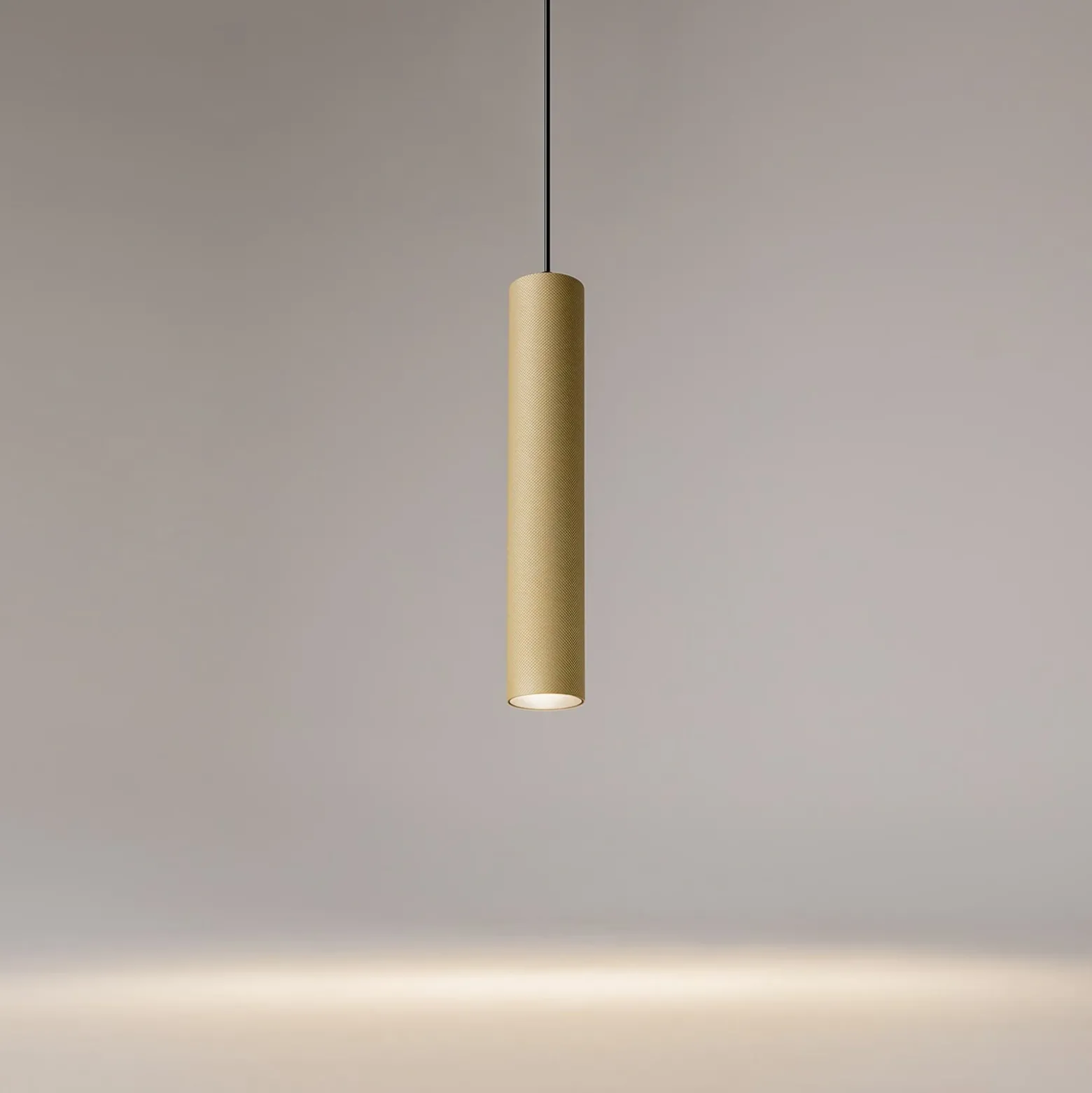 Lámpara colgante ARTISAN, dorado mate, Ø 5,4 cm, metal, GU10