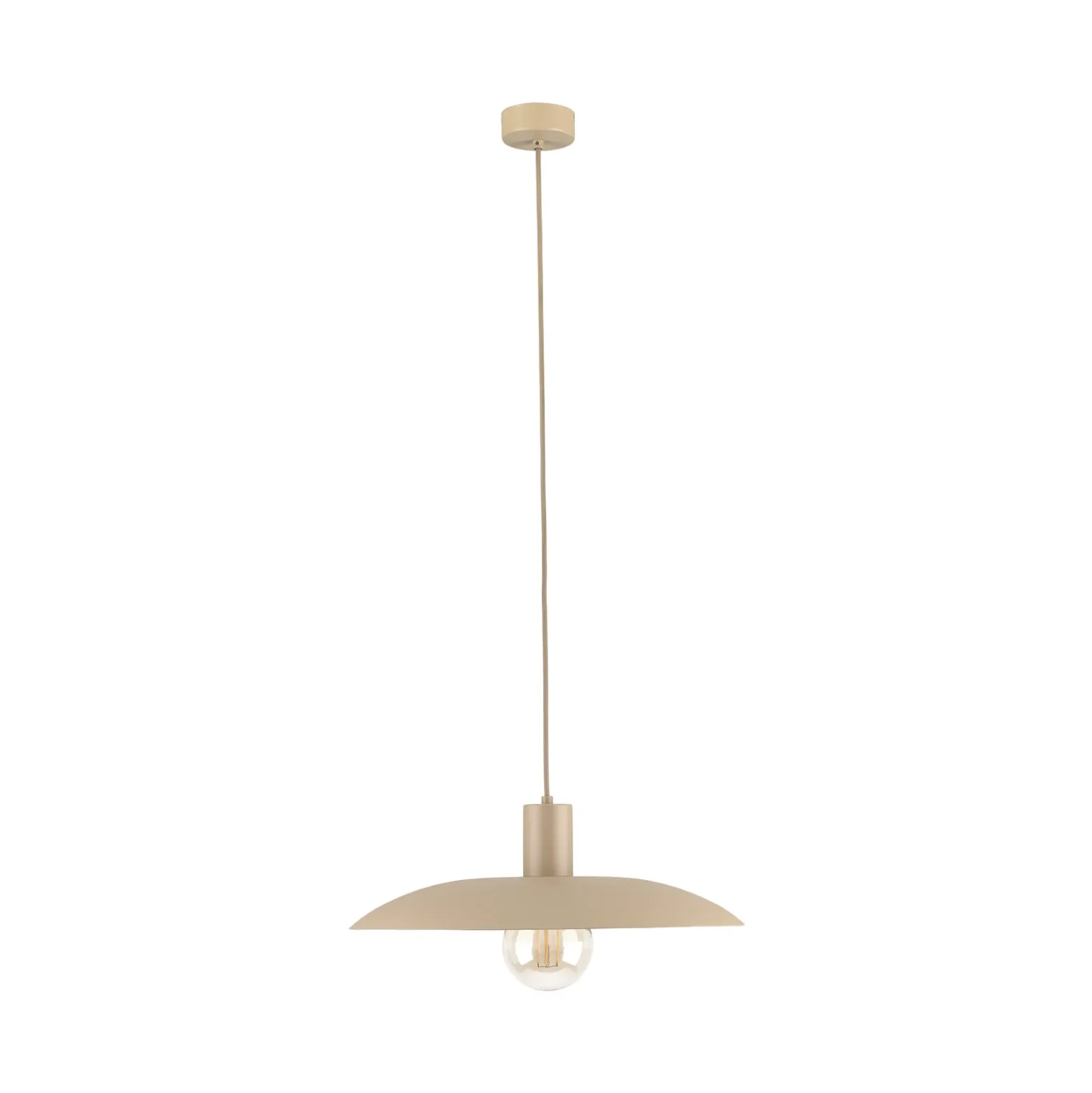 Lámpara colgante Astra, color arena, metal, Ø 41 cm, E27