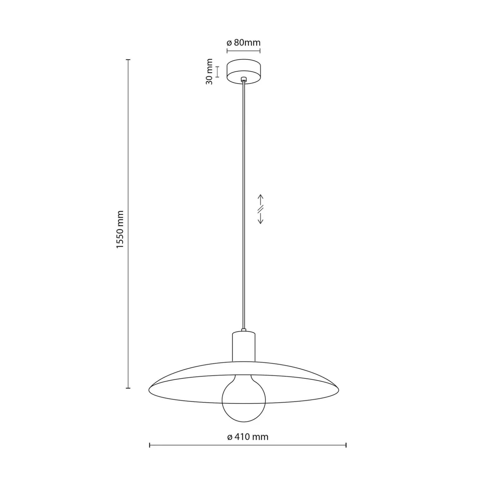 Lámpara colgante Astra, color arena, metal, Ø 41 cm, E27
