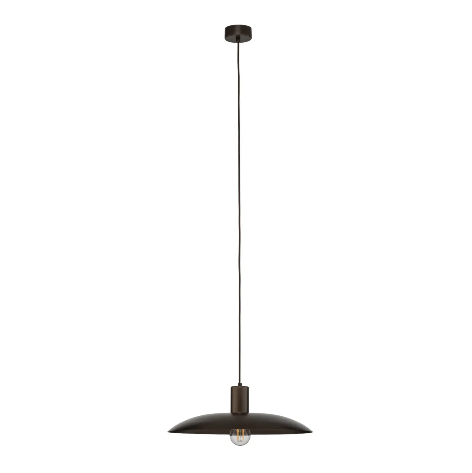 Lámpara colgante Astra, marrón, metal, Ø 41 cm, E27