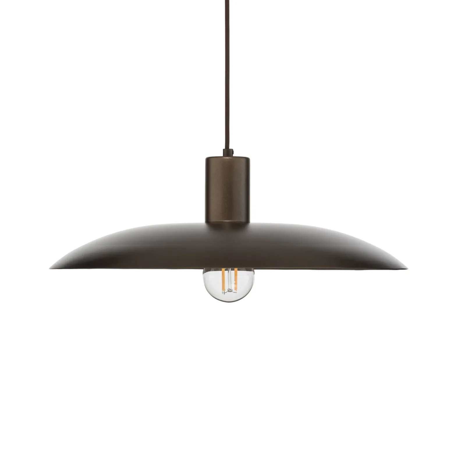 Lámpara colgante Astra, marrón, metal, Ø 41 cm, E27