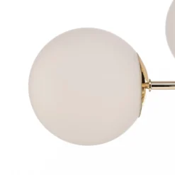 Lámpara colgante Aurora, dorada, 6 luces, cristal, metal