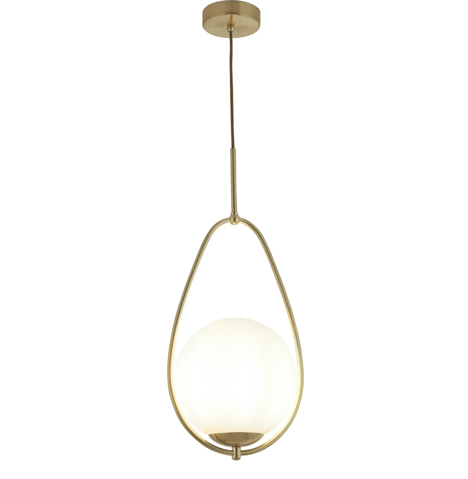 Lámpara colgante Avalon con pantalla de vidrio oro