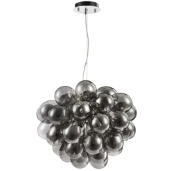 Lámpara colgante Balbo en gris ahumado