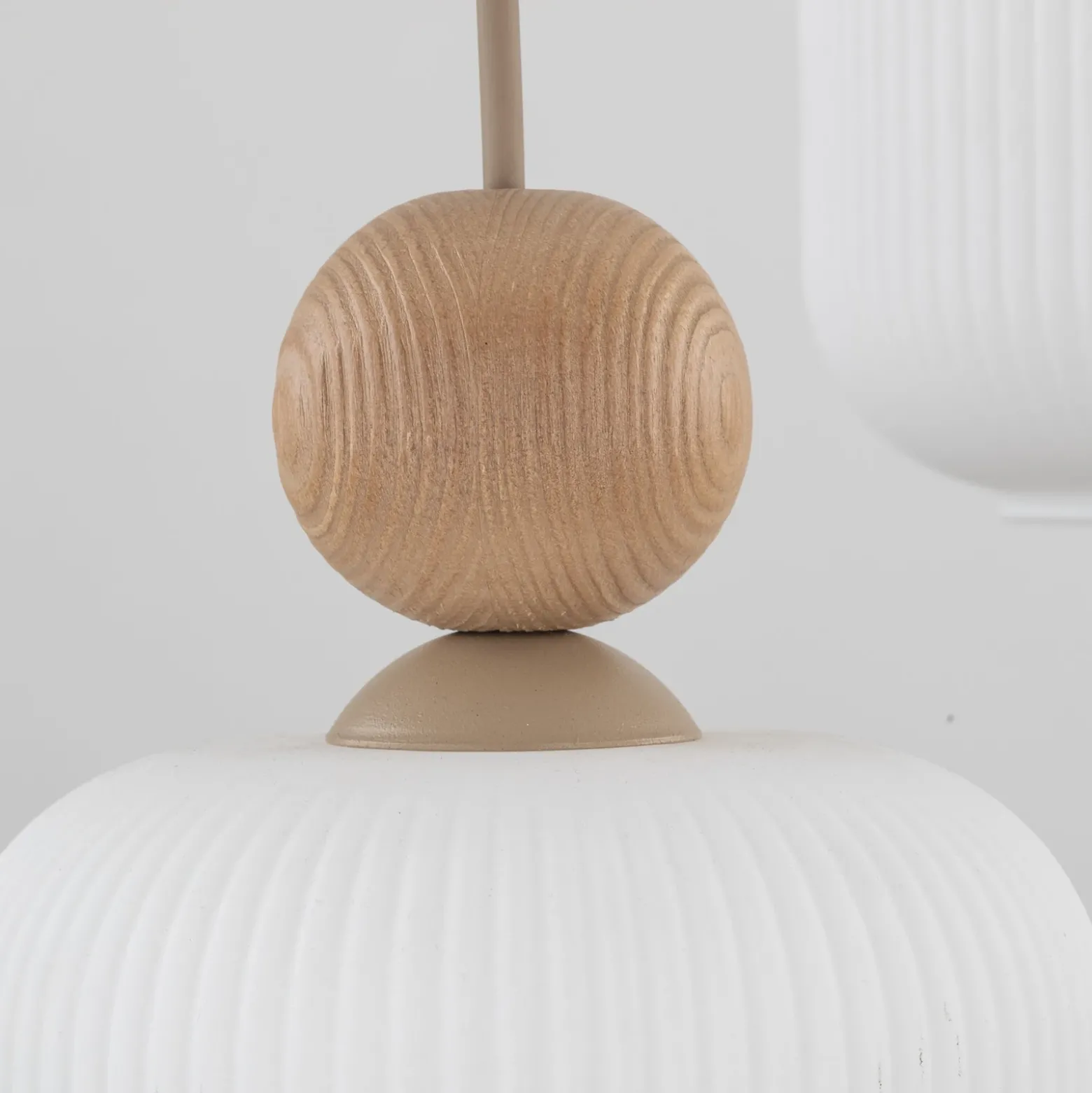 Lámpara colgante Ballo, 3 luces, blanca, cristal, Ø 35 cm