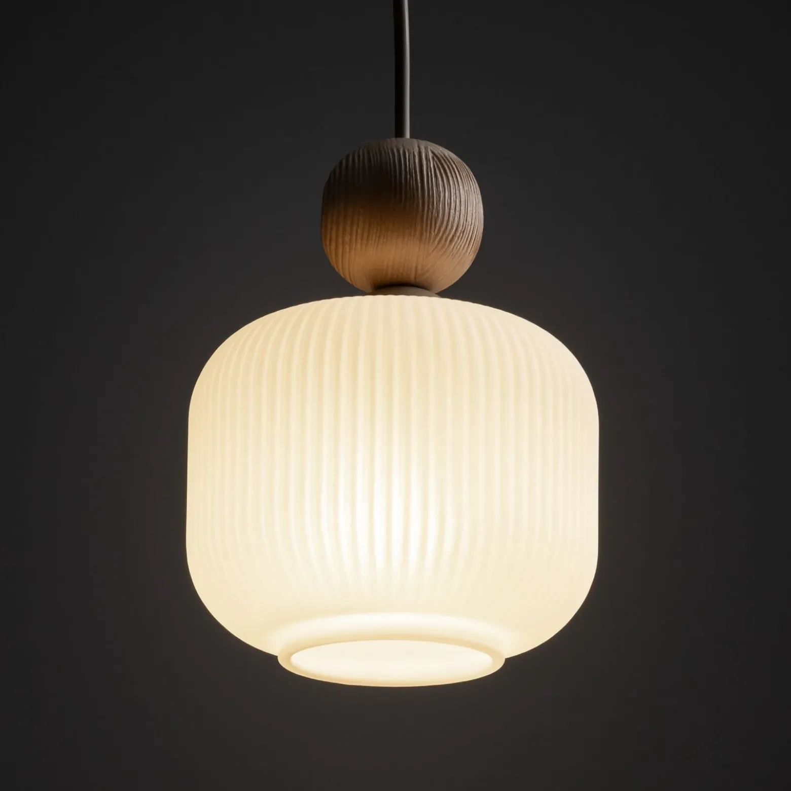 Lámpara colgante Ballo, 1 luz, blanca, cristal, Ø 15 cm, E14