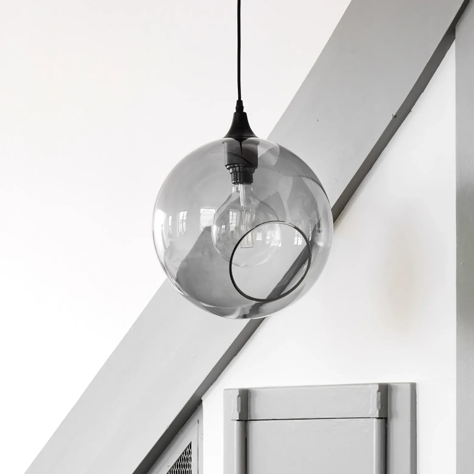 Lámpara colgante Ballroom XL, gris humo