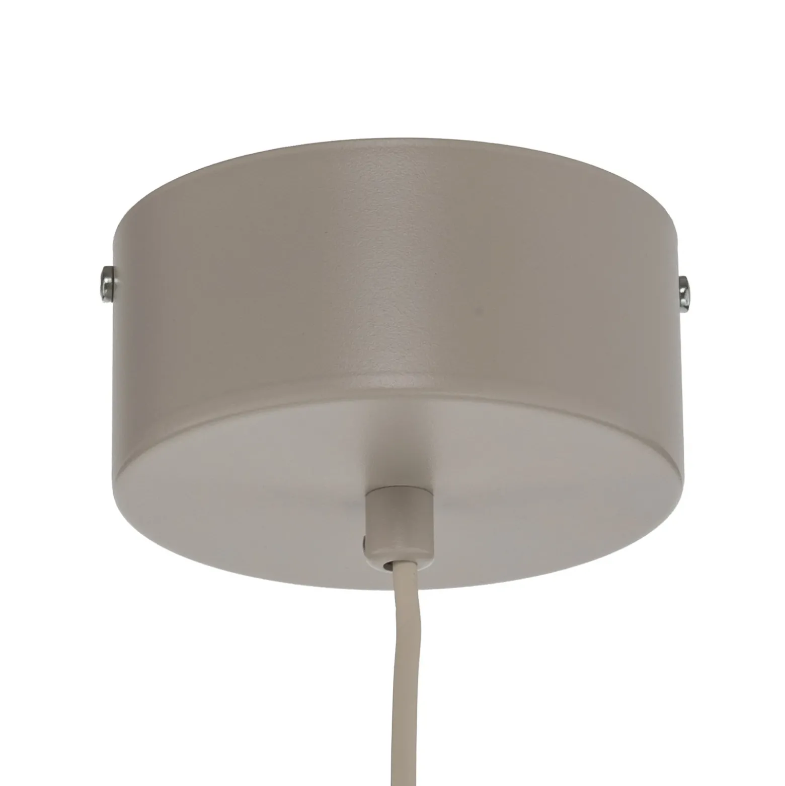 Lámpara colgante Basca, beige, metal, Ø 40 cm, E27