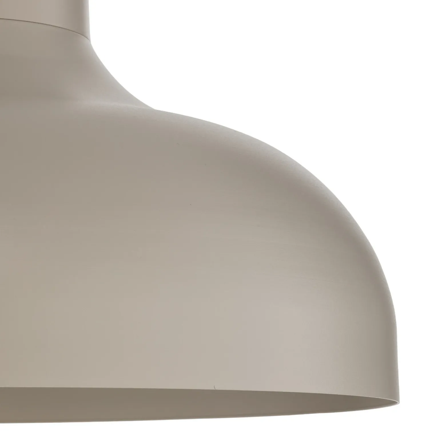 Lámpara colgante Basca, beige, metal, Ø 40 cm, E27