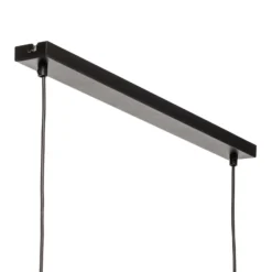 Lámpara colgante Basca, negra/dorada, con 2 luces, 125 cm, E27