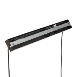 Lámpara colgante Basca, negra/dorada, con 2 luces, 125 cm, E27