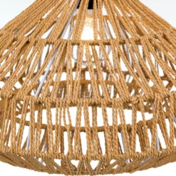 Lámpara colgante Basket pantalla cuerda de cáñamo