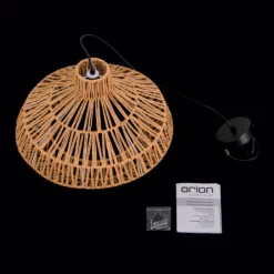 Lámpara colgante Basket pantalla cuerda de cáñamo