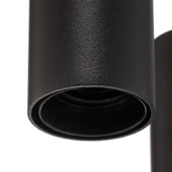 Lámpara colgante Baton, negro, 3 luces